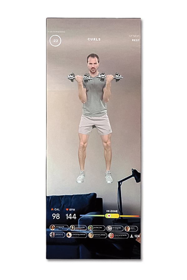 Mirror at-home workout device 