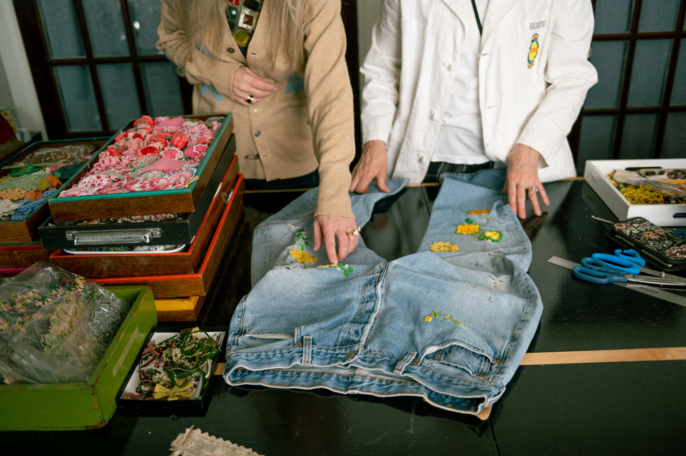 A photo of jeans inside Bentgablenits's workspace 