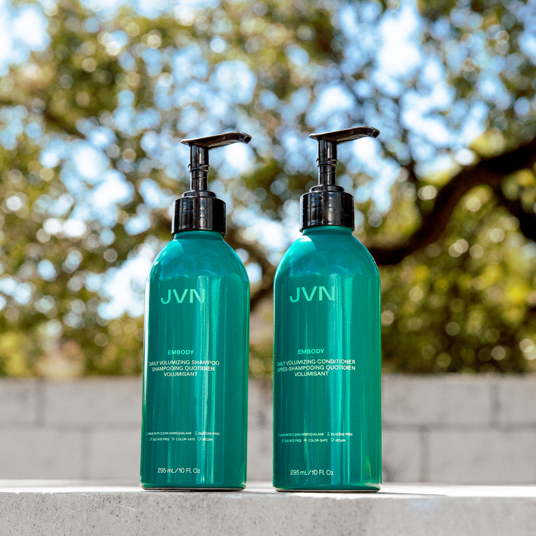 JVN Hair Embody shampoo and conditioner bottles