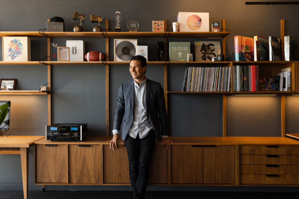 Jeffrey Remedios, CEO and chairman of Universal Music Canada, in his office